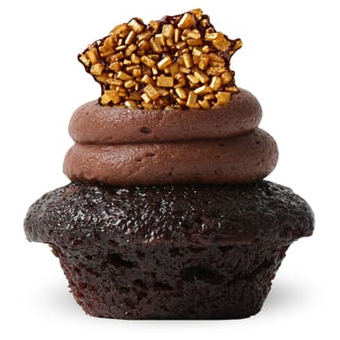 Gold Dark Chocolate Cupcake