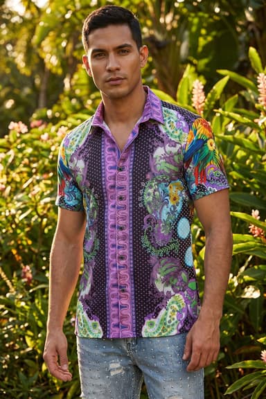 Ascend Rhinestone Short Sleeve Shirt