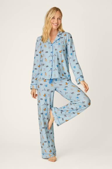 Hanukkatz Paws for Celebration Cat Print Pajama Set