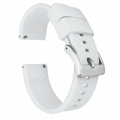 White Elite FKM Rubber Watch Band