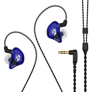 Clearance-BASN Bsinger BC100 In-Ear Monitor Headphones (Blue)