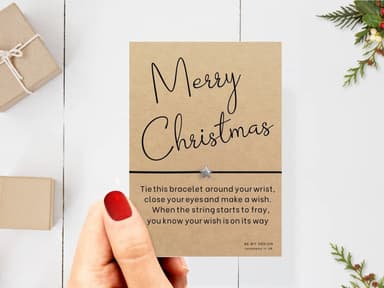 Merry Christmas Kraft Wish Bracelet