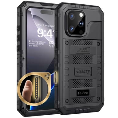 Beeasy iPhone 16 Pro Waterproof Case with Heavy-duty Protection