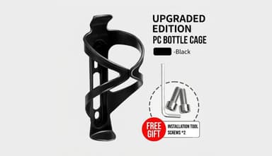 Upgraded PC Water Bottle Cage – Heavy Duty & Lightweight Bicycle Bottle Holder
