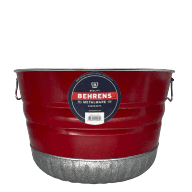 Red Painted Steel – Galvanized Steel Bushel / Utility Basket