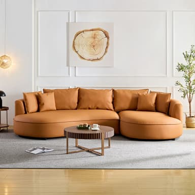 Mareno Leather Sectional Sofa