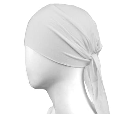 Jersey Tie-Back Under cap - White
