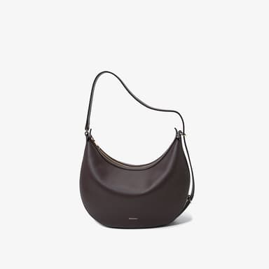 Empiricism Crescent Crossbody Hobo Bag - Grained Cacao