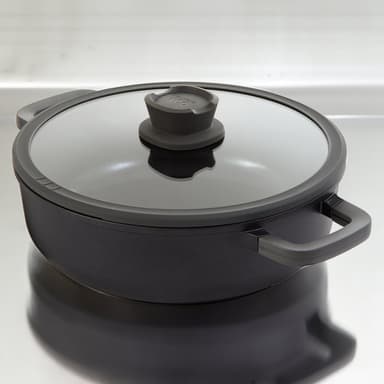 BergHOFF Leo Stone+ Nonstick Ceramic 11" Sauté Pan Covered with 2-handle, 5qt