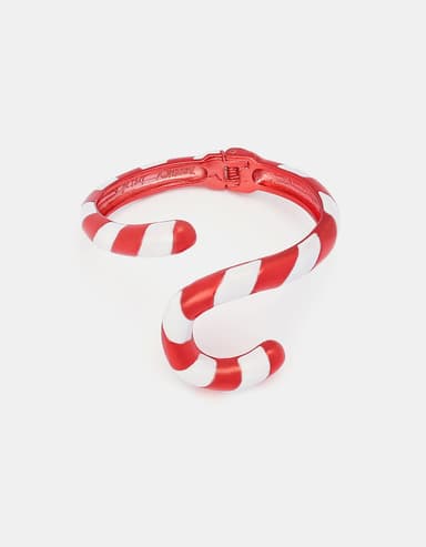 CANDY CANE BYPASS BRACELET RED