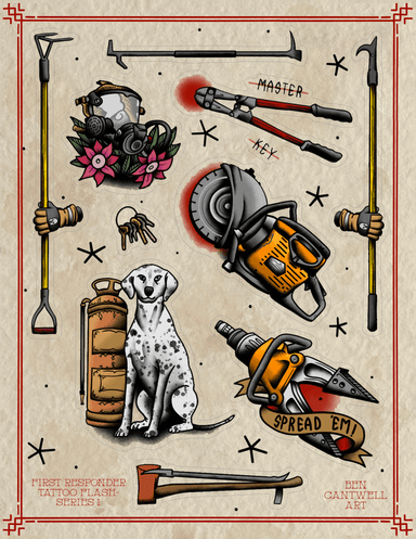 Ben Cantwell Collection, Fire Sticker Sheet