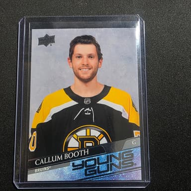 2020-21 UD Extended Callum Booth Young Guns #704 Boston Bruins