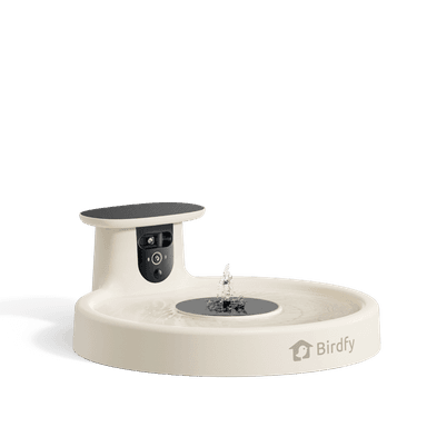 Birdfy Bath Pro White - Solar-Powered Smart Birdbath with Fountain