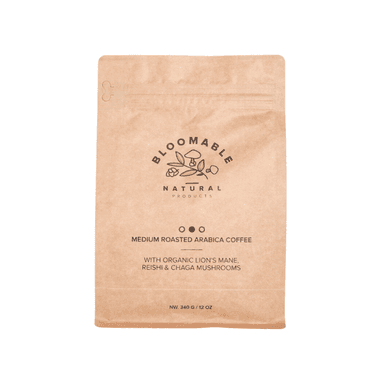 Bloomable Ground Mushroom Coffee with Lion's Mane, Reishi, and Chaga Mushroom Extracts (340 g)