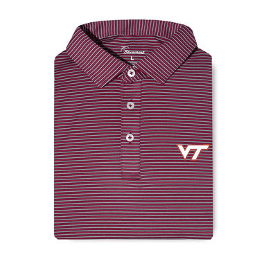 The Graduate Stripe Performance Polo - Virginia Tech
