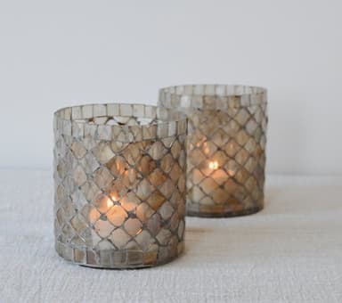 Mosaic Glass Votive Candle Holder