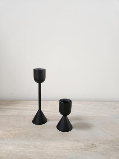 Onyx Brass Taper Candle Holder