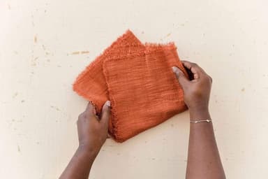Maison Runner and Napkin Set in Burnt Orange