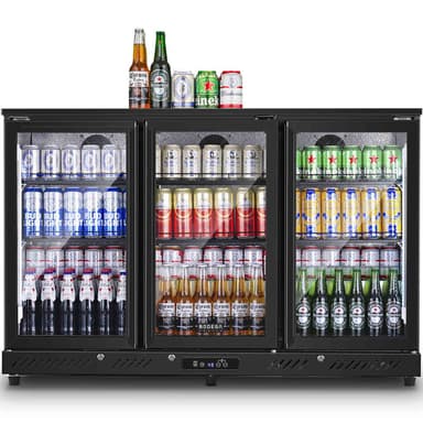 BODEGAcooler 24" Built-in 56 Bottles Wine Cooler in Stainless Steel with Wood Shelves