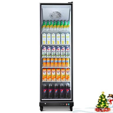 BODEGACOOLER Commercial Beverage Refrigerator Glass Door LED Display Cooler