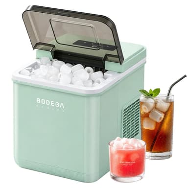 BODEGACOOLER Portable Ice Maker | 12V/110V Dual-Power Ice Machine for RV & Camping