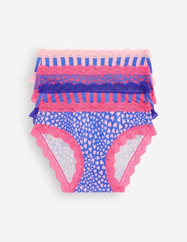 Stripe & Stare Knickers-Stripes and Hearts Four Pack