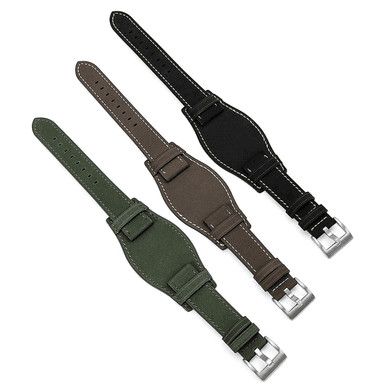 20mm Vintage Pilot Bund Leather Watch Strap