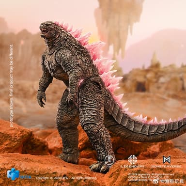 HIYA Exquisite Basic Godzilla x Kong The New Empire Godzilla Evolved Ver. Pink Reissue