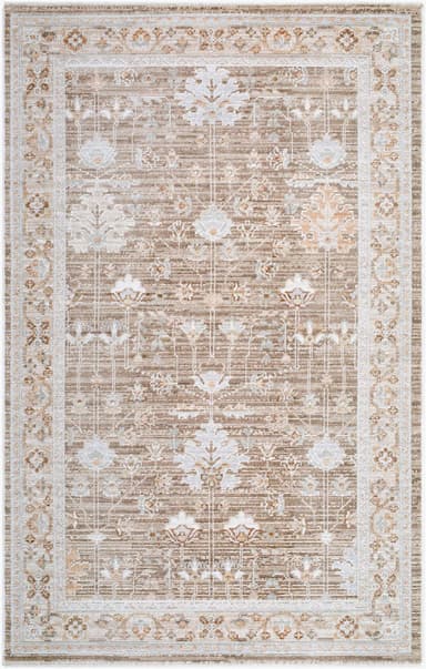Keften Brown Traditional Area Rug