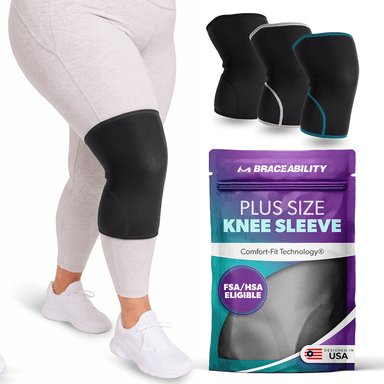 Plus Size Neoprene Knee Sleeve for Arthritis Relief and Daily Comfort