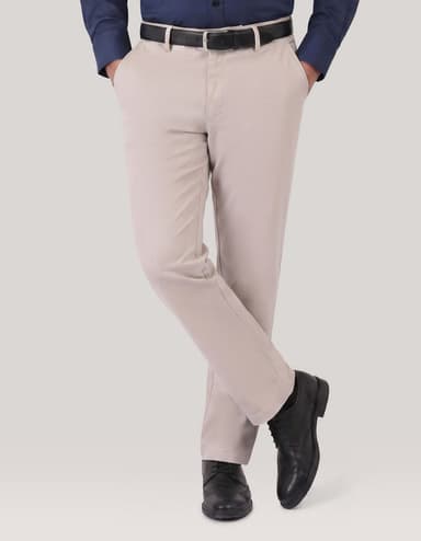 Straight Fit Stone Chino Trouser