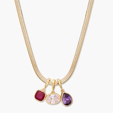 Build Your Own Sadie Bezel Birthstone Necklace