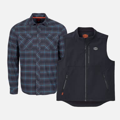 The Clark Flannel Shirt & Wright Tech Vest Pack