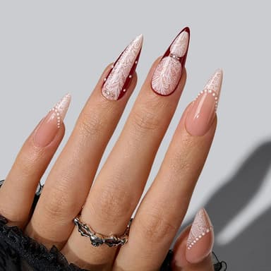 Midnight Bride Stiletto Nails - Soft Gel Press On