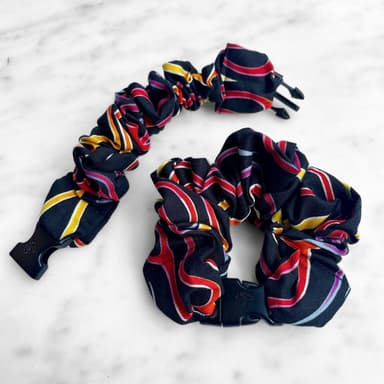Hidden Flames Buckle Scrunchie - No Snagging, No Tangles