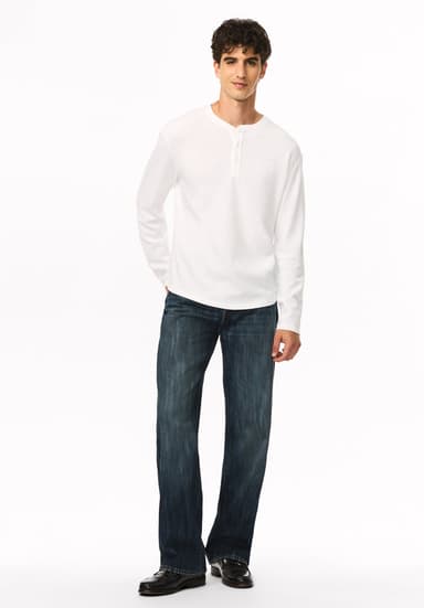 Matt Men's Loose Fit Jeans, Sanded and Veined - BM26294