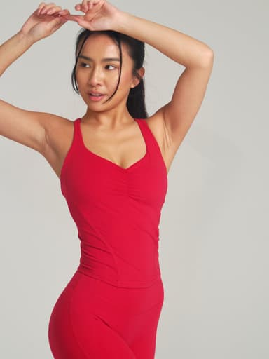 Poshknit Hip Tank - Lipstick Red