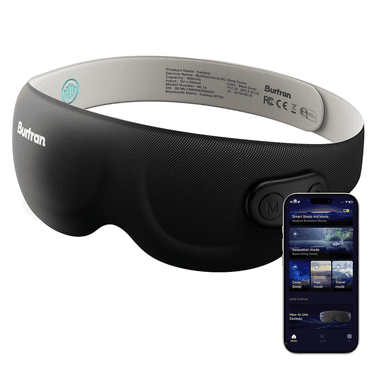 BURTRAN Recharge Mask-AI Sleep Mask with Bluetooth Headphones, Smart Heated Eye Mask