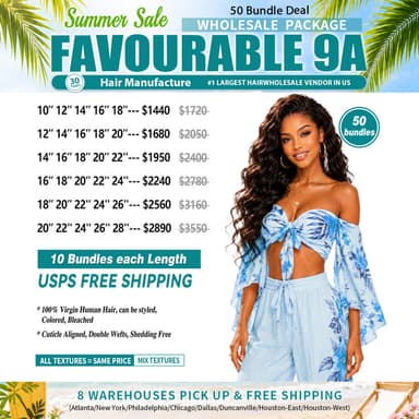 BUW Wholesale Package Deal Favourable 9A - 50 Bundles Deal (100g/Per Bundle)