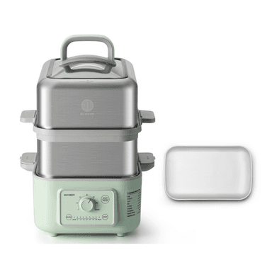 G52 Two-Tier Electric Food Steamer with Ceramic Steaming Plate - Bundle Offer