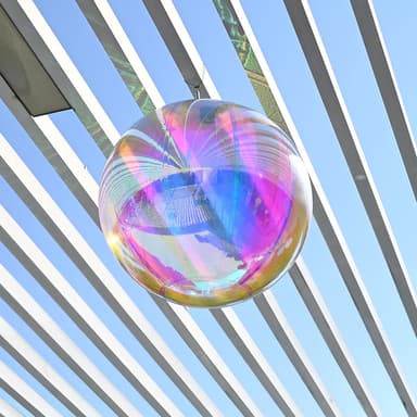 Byootique Inflatable Mirror Ball Event Party Decor (Iridescent, Gold, Silver, Black)