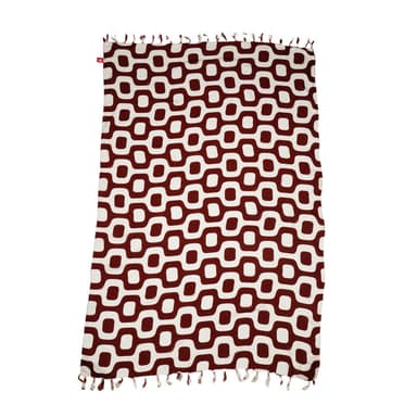 Burgundy Ipanema Pavement, Cangas de Praia- Brazilian Beach Towel (Sarong / Pareo)