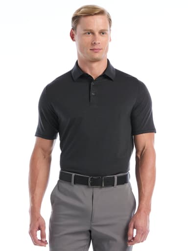 Mens Two-Tone Geo Jacquard Polo