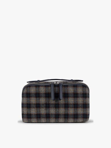 Colette Lay-Flat Toiletry Bag in Brushed Flannel