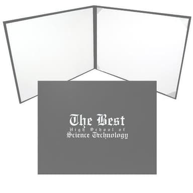 Gray Graduation Diploma Cover