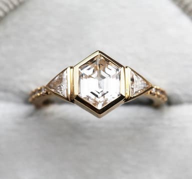 Megan Hexagon Lab Diamond Ring