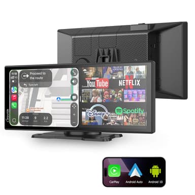 CARPURIDE W125P Portable Wireless Car Stereo, Support Install Pre-installed Apps