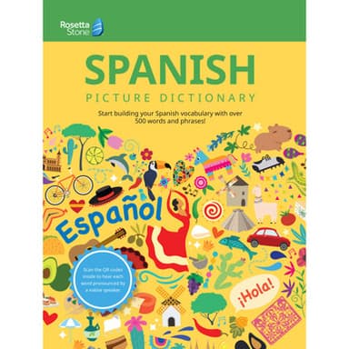 Rosetta Stone Spanish Picture Dictionary Reference Book Paperback