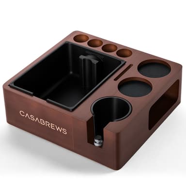 Wooden Espresso Knock Box Station