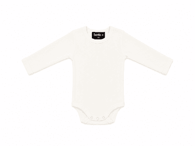 Baby Ribbed Tank Onesie – Soft Stretch Cotton Long Sleeve Ivory Bodysuit, 2pk